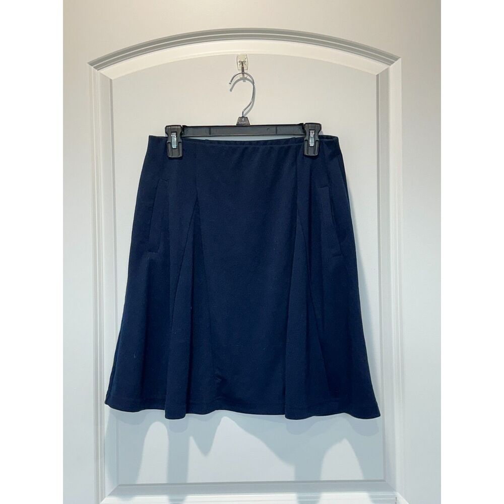 Modcloth Navy A-Line Pull on Skirt Pockets Size Medium